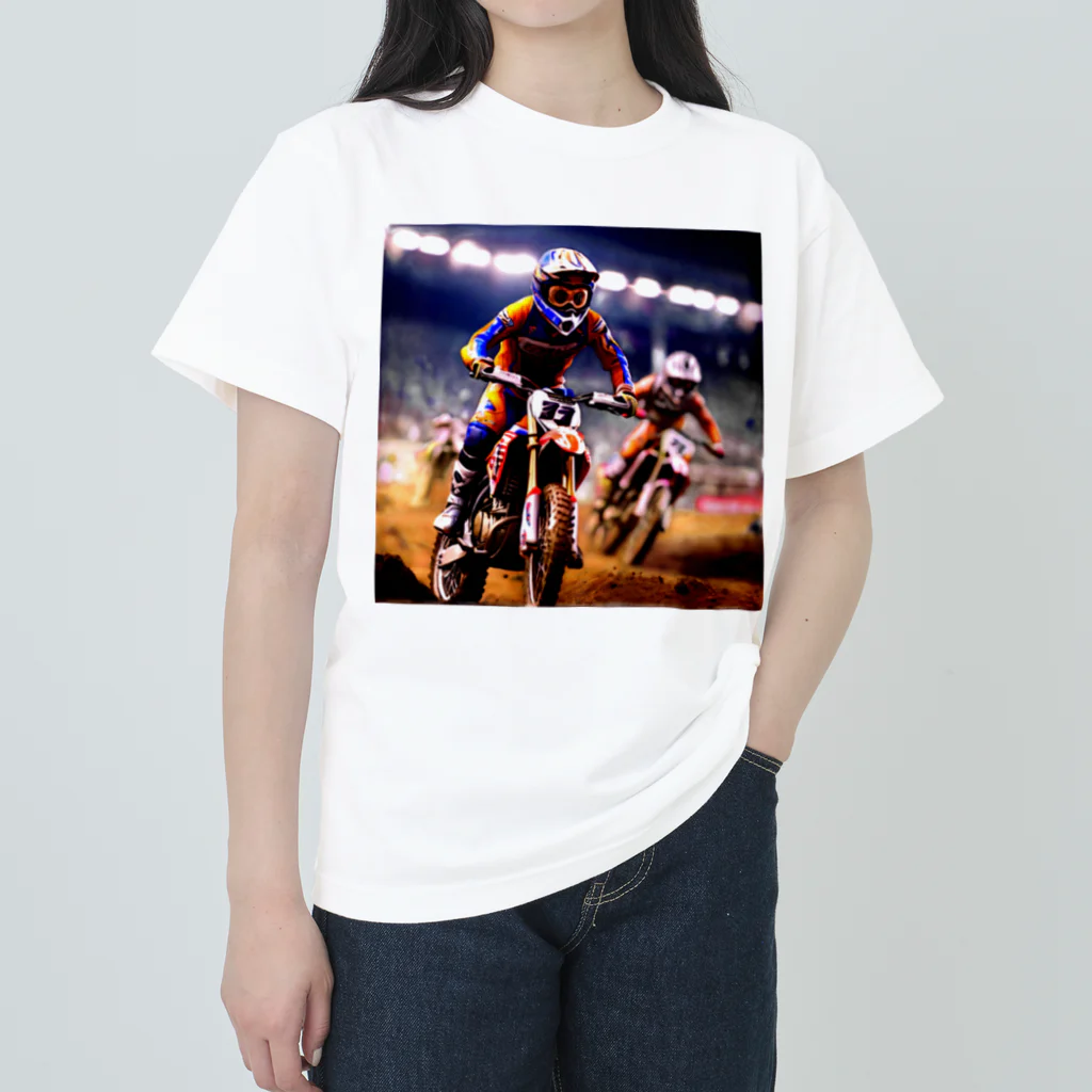 Bikers' Galleryのチャンピオンライド：モトクロスアクション ヘビーウェイトTシャツ