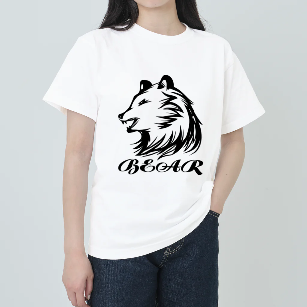 chicodeza by suzuriのベアー　トライバル ヘビーウェイトTシャツ