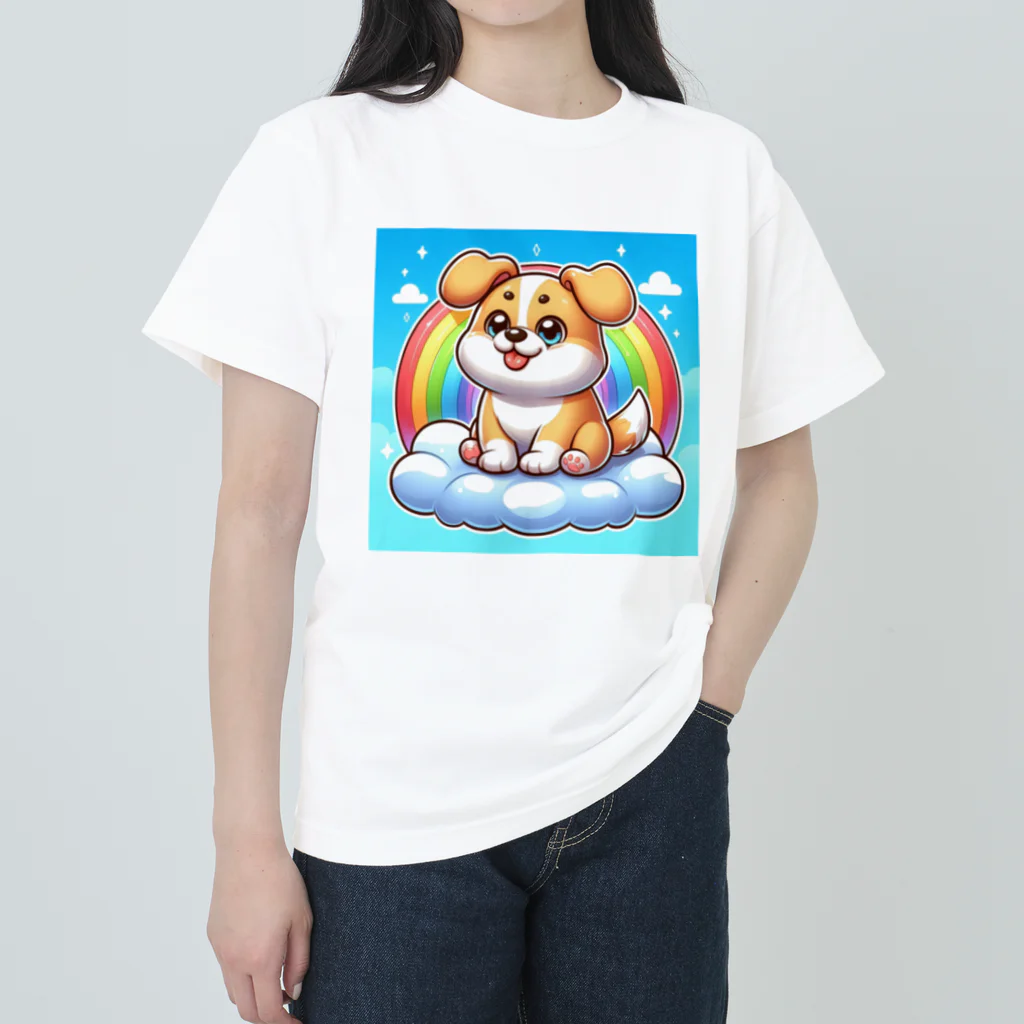 Minoyaの雲に乗った犬 Heavyweight T-Shirt