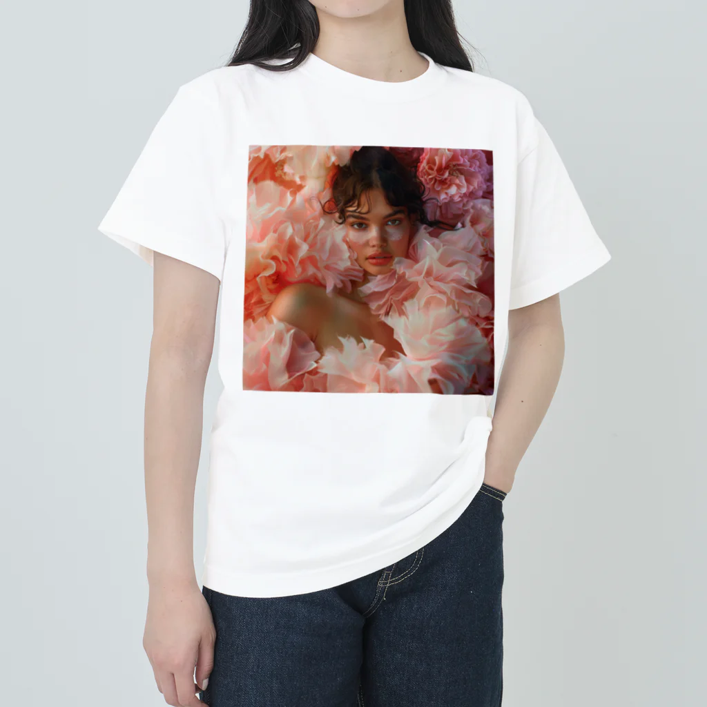 AQUAMETAVERSEのフェイスアート　Tomoe bb 2712 Heavyweight T-Shirt