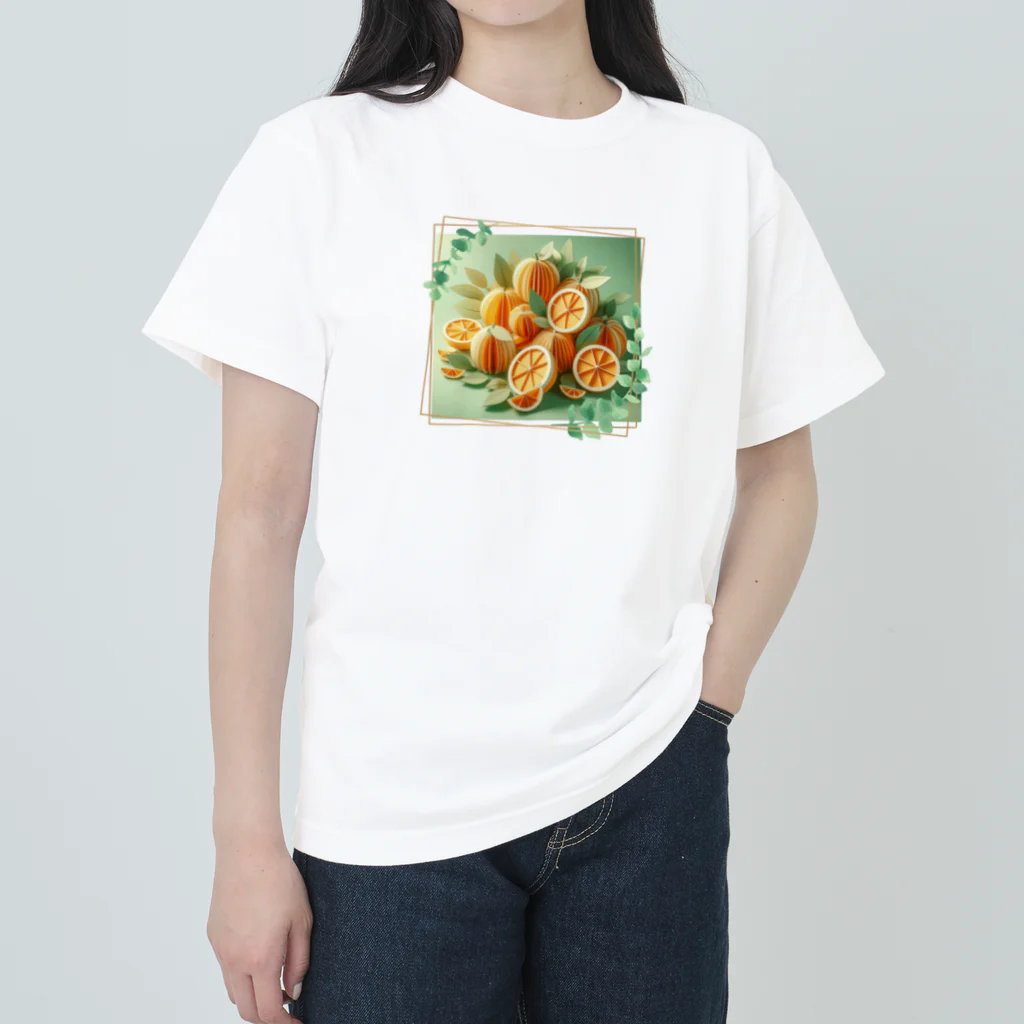 終わらない夢🌈のオレンジ🍊✨ ヘビーウェイトTシャツ