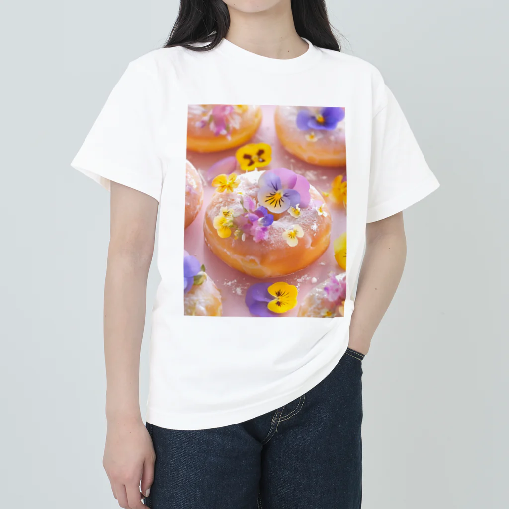 AQUAMETAVERSEの美味しくで可愛く綺麗なドーナツ　なでしこ1478 Heavyweight T-Shirt