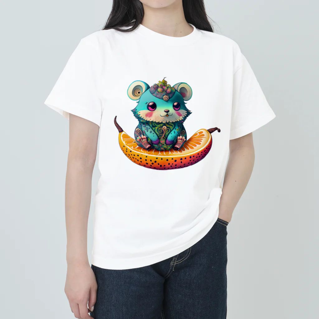 mogworl worksのGrimmit（Mouse） ヘビーウェイトTシャツ