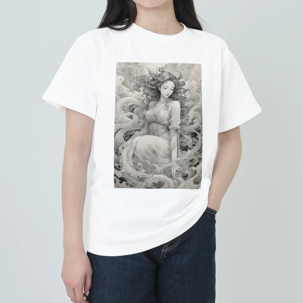 AI Fantasy Art Shopの【限定商品】Chaos⑦ ヘビーウェイトTシャツ