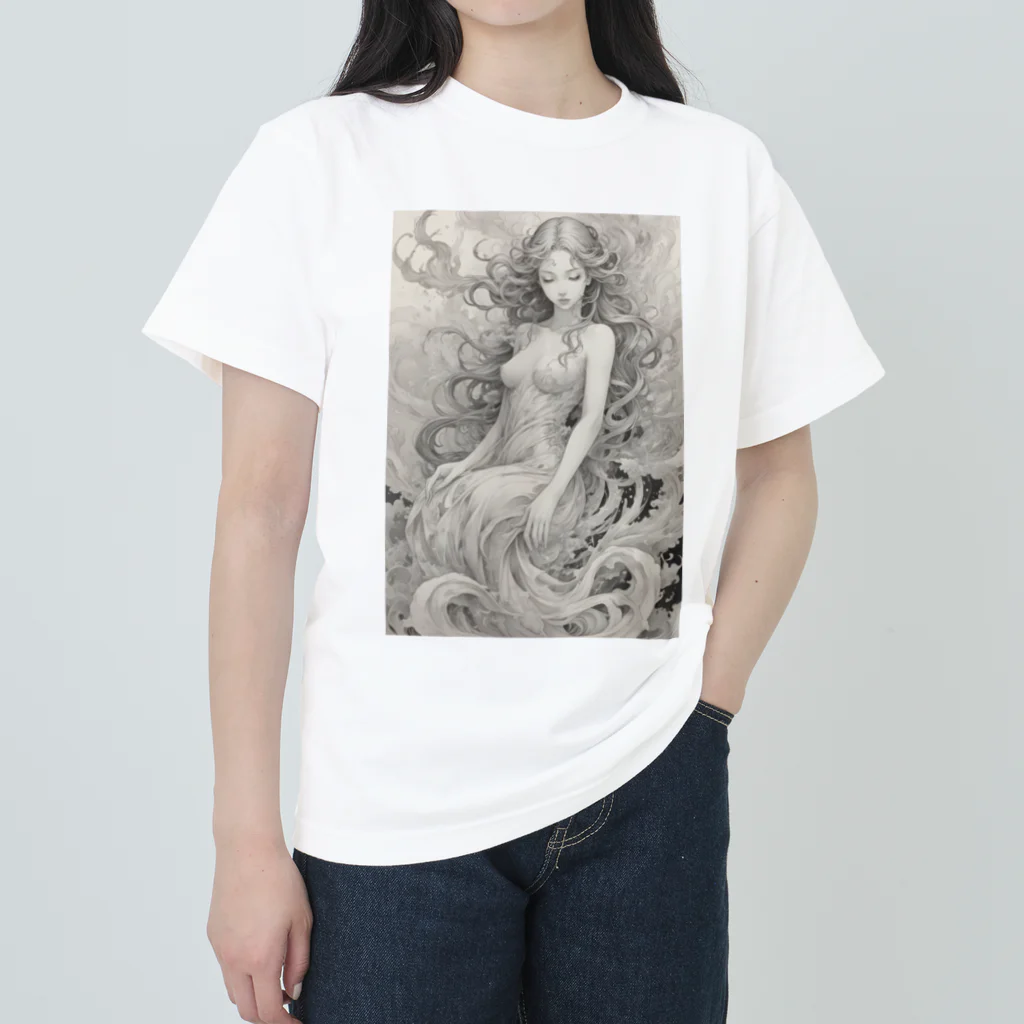 AI Fantasy Art Shopの【限定商品】Chaos⑧ ヘビーウェイトTシャツ