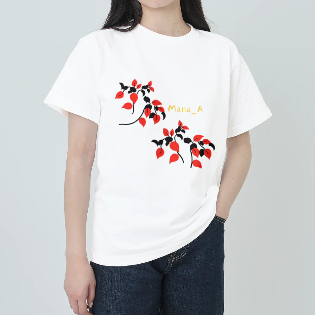 Mana Aのカラフルポトス Heavyweight T-Shirt