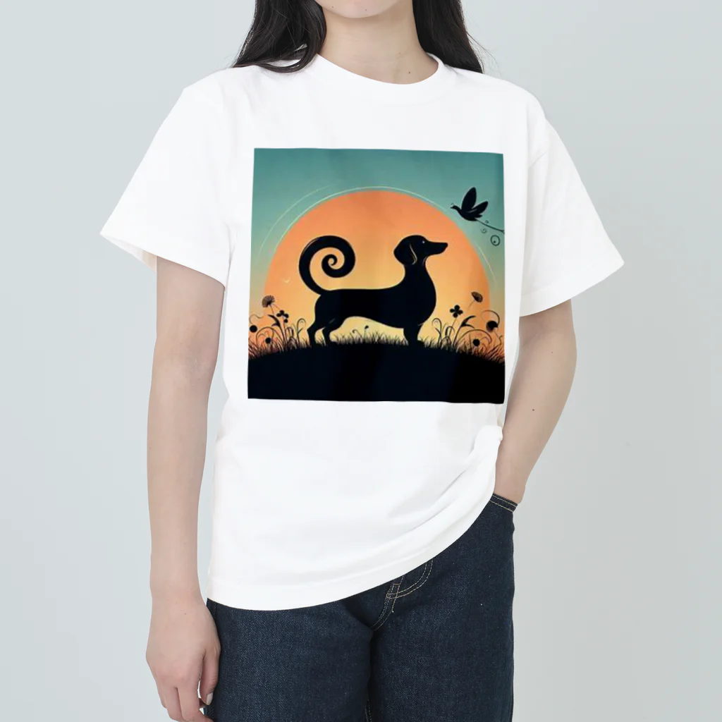 sasuke-room15のかわいいミニチュアダックスのキャラクターグッズです Heavyweight T-Shirt