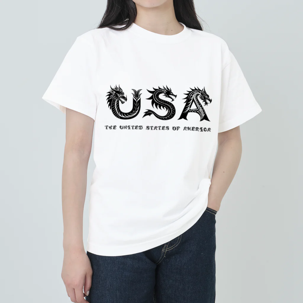 AwagoModeのUSA (The United States of America) Type1 (10) ヘビーウェイトTシャツ