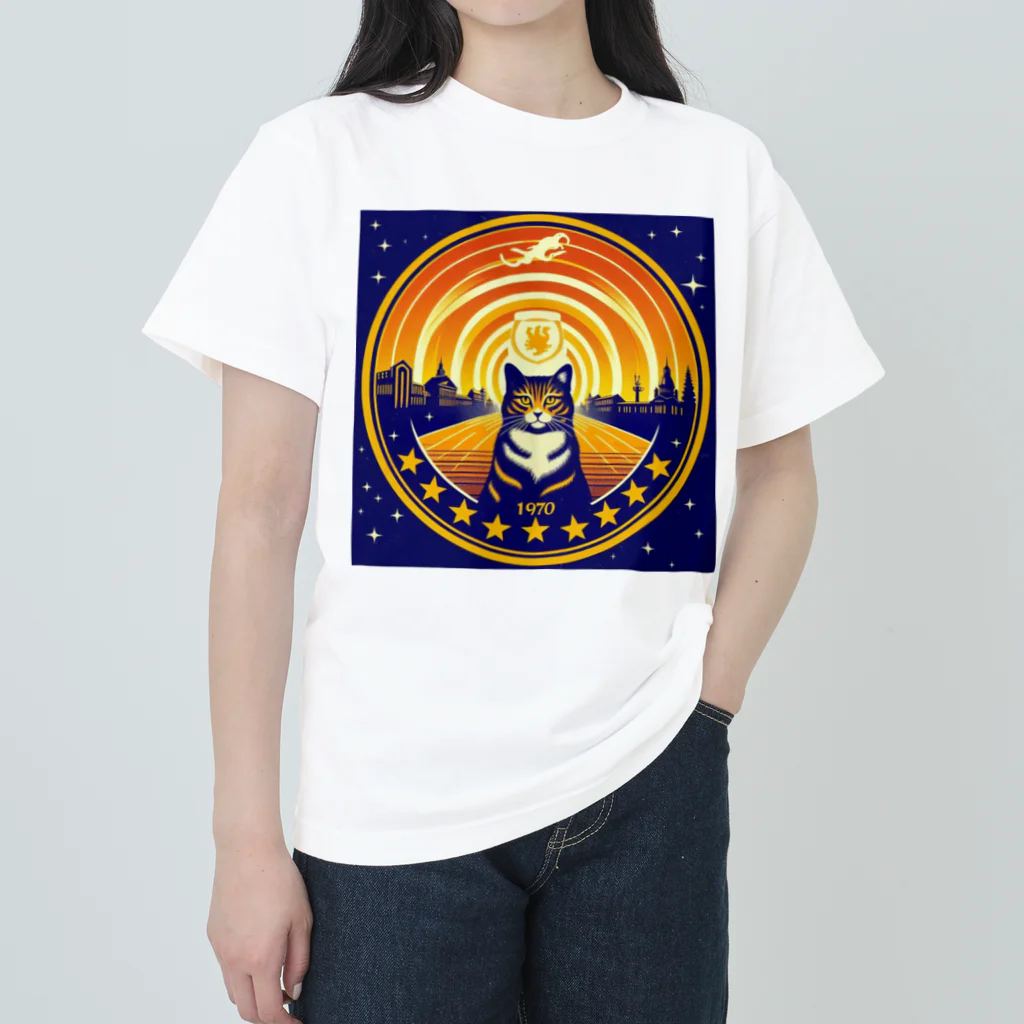 猫猫’ズのMeow University シリーズ【星】 Heavyweight T-Shirt