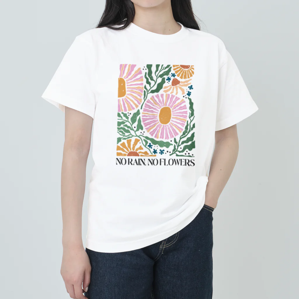 NatureDesignStoreのNO RAIN,NO FLOWER ヘビーウェイトTシャツ