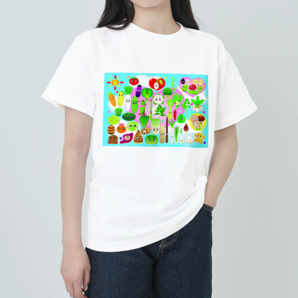 Noriko.lのお野菜オールスターズ ヘビーウェイトTシャツ