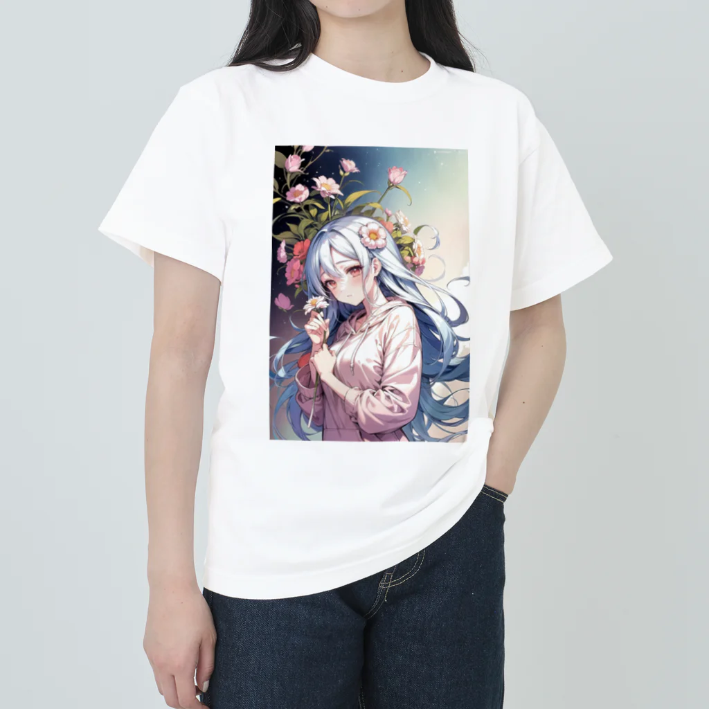 🐋うくはのお店の花と君7 ヘビーウェイトTシャツ