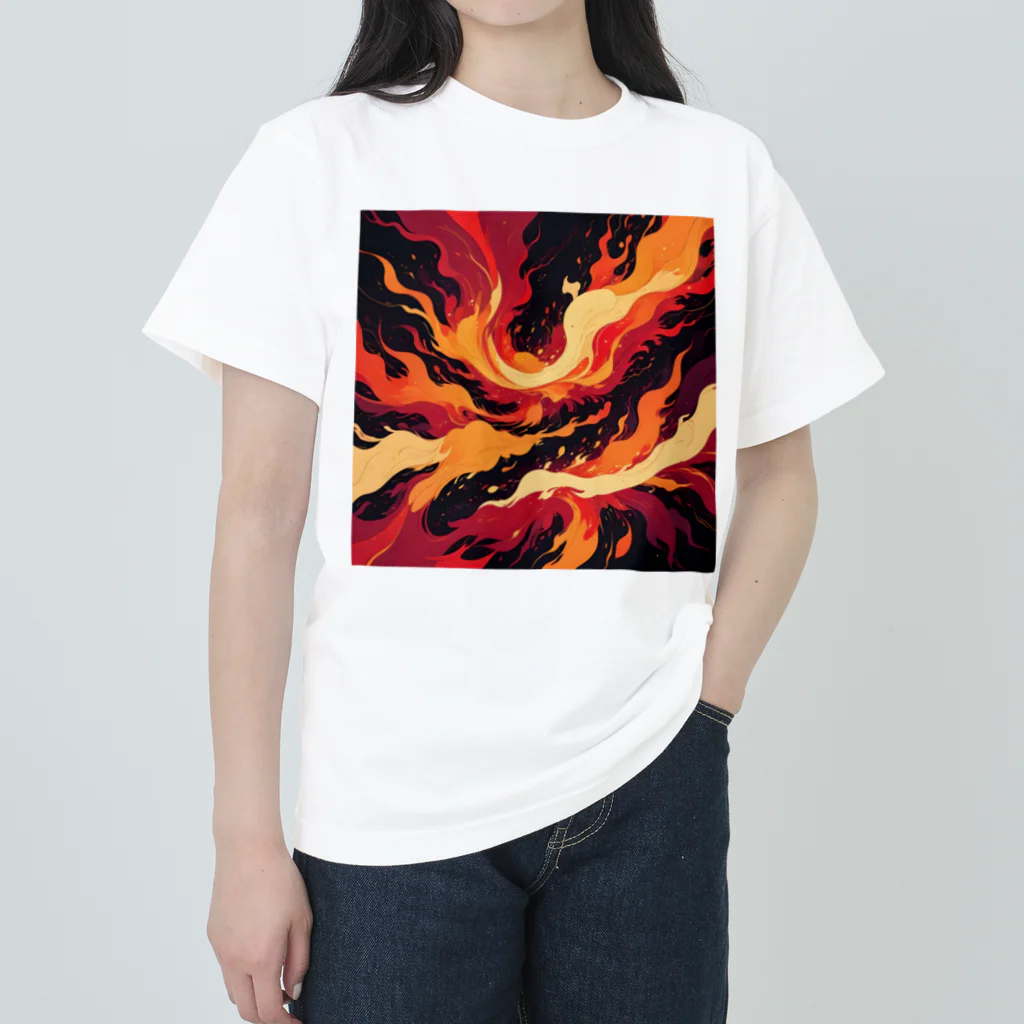 AI Fantasy Art Shopのart of fire② Heavyweight T-Shirt