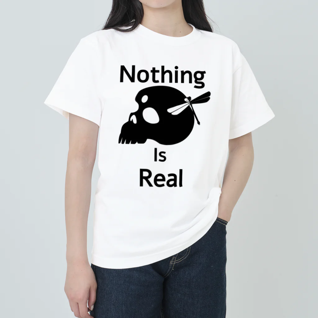 『NG （Niche・Gate）』ニッチゲート-- IN SUZURIのNothing Is Real.（黒） ヘビーウェイトTシャツ