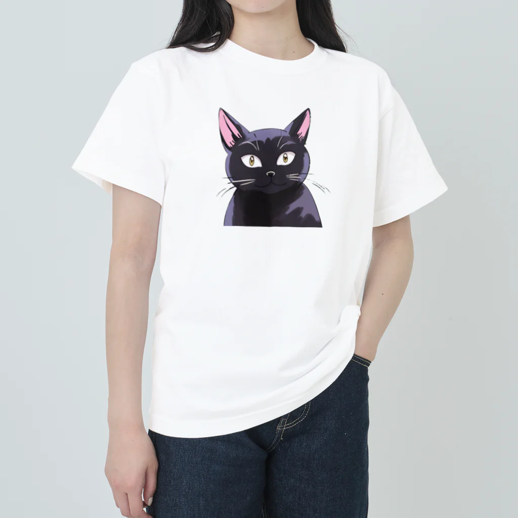 M&Kの黒猫2 Heavyweight T-Shirt