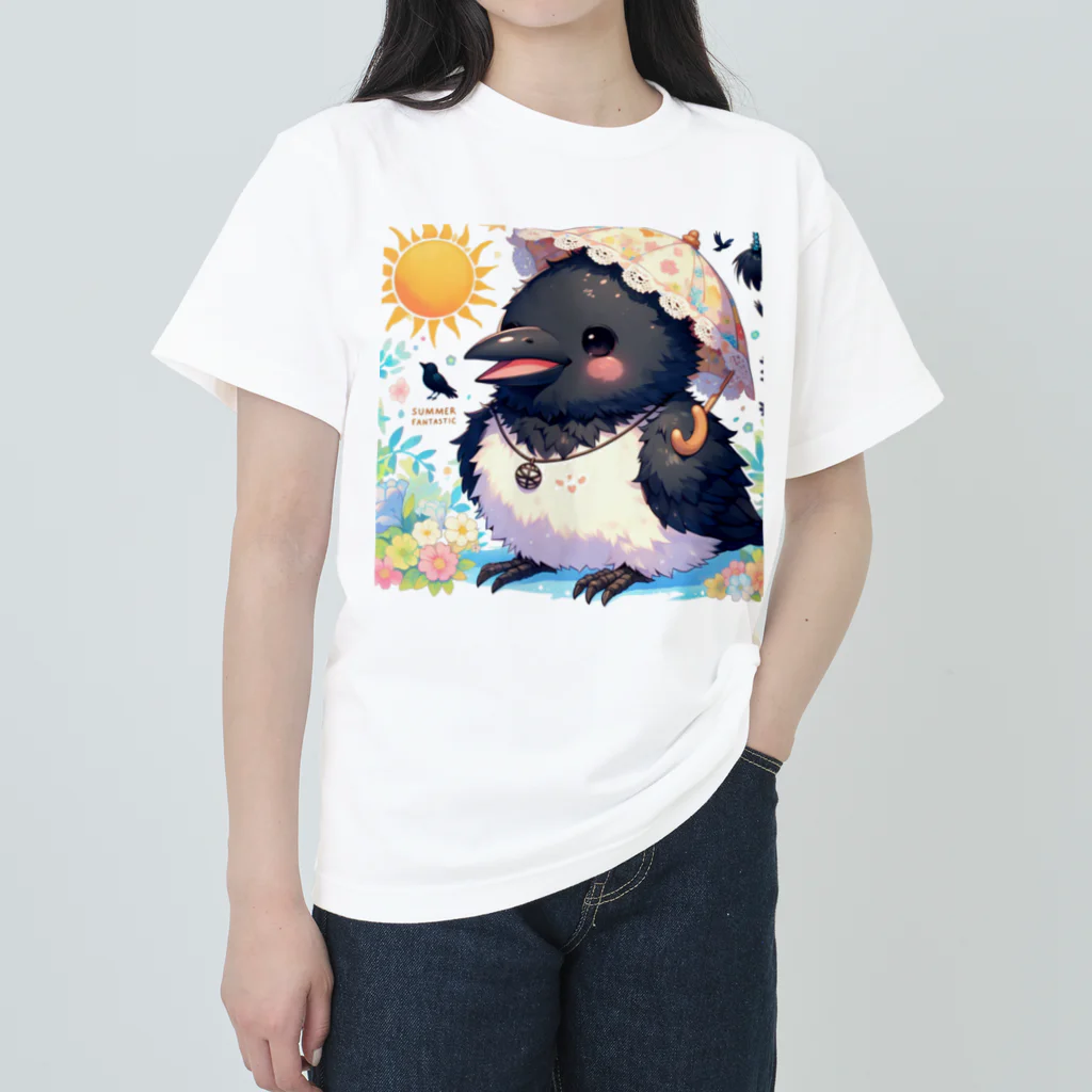 SETURAのキュートカラス夏 ヘビーウェイトTシャツ