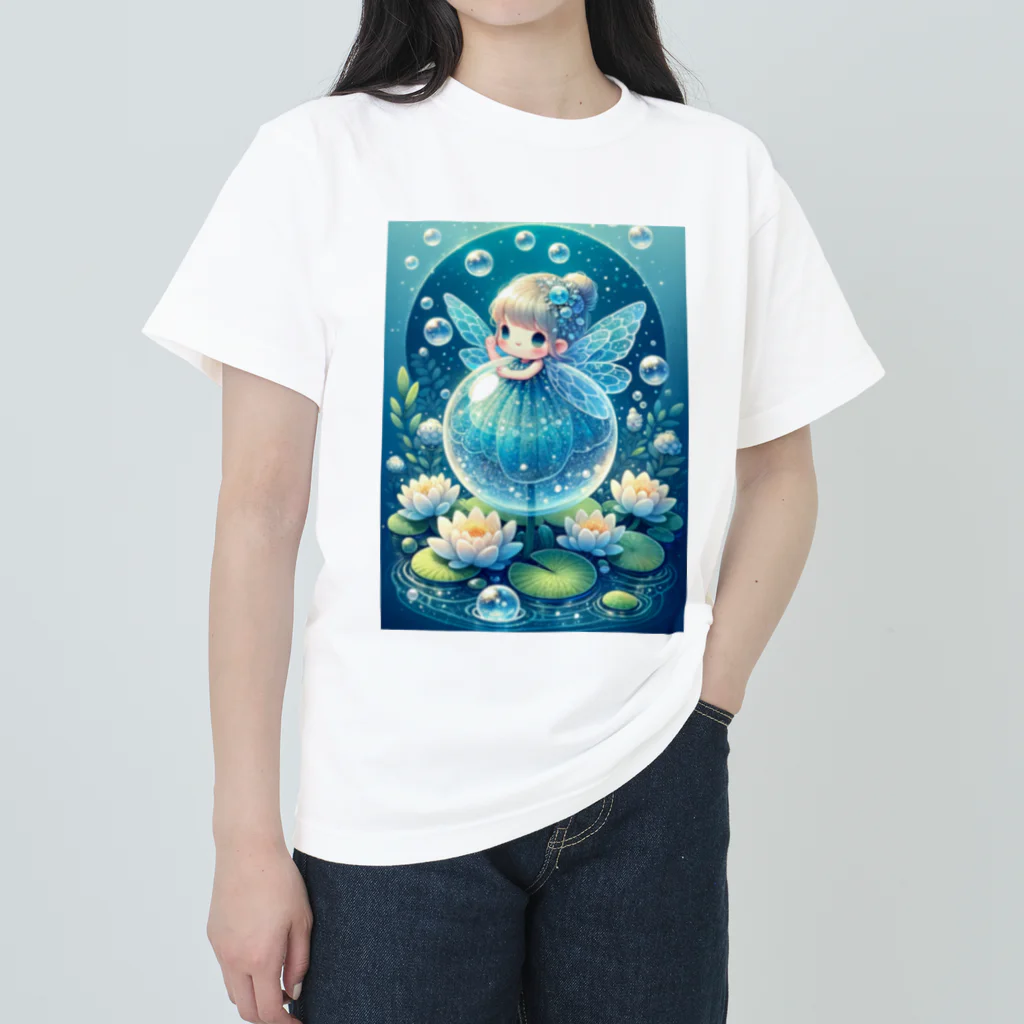 miuhaduの「水辺の妖精の輝き」 ヘビーウェイトTシャツ