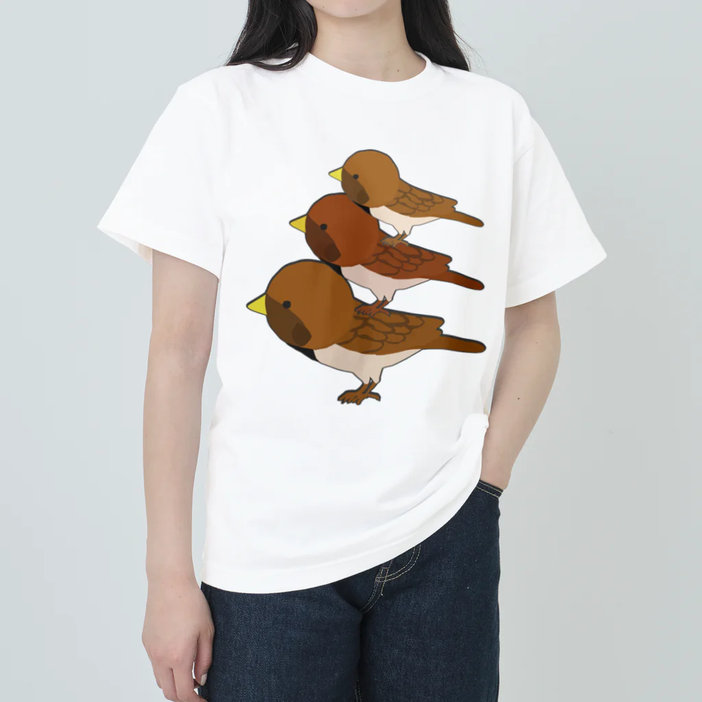 chicodeza by suzuriのすずめタワー Heavyweight T-Shirt