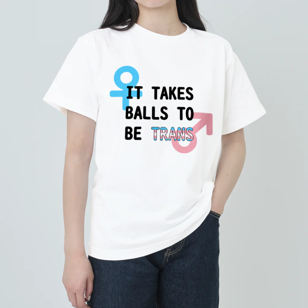 Café Roseraieの「It Takes Balls to be Trans」 ヘビーウェイトTシャツ