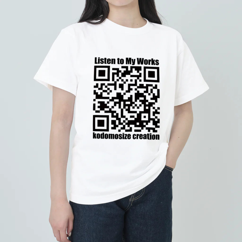 山口隆博(よさこい作曲家)のQR_YOUTUBE_kodomosize creation ヘビーウェイトTシャツ