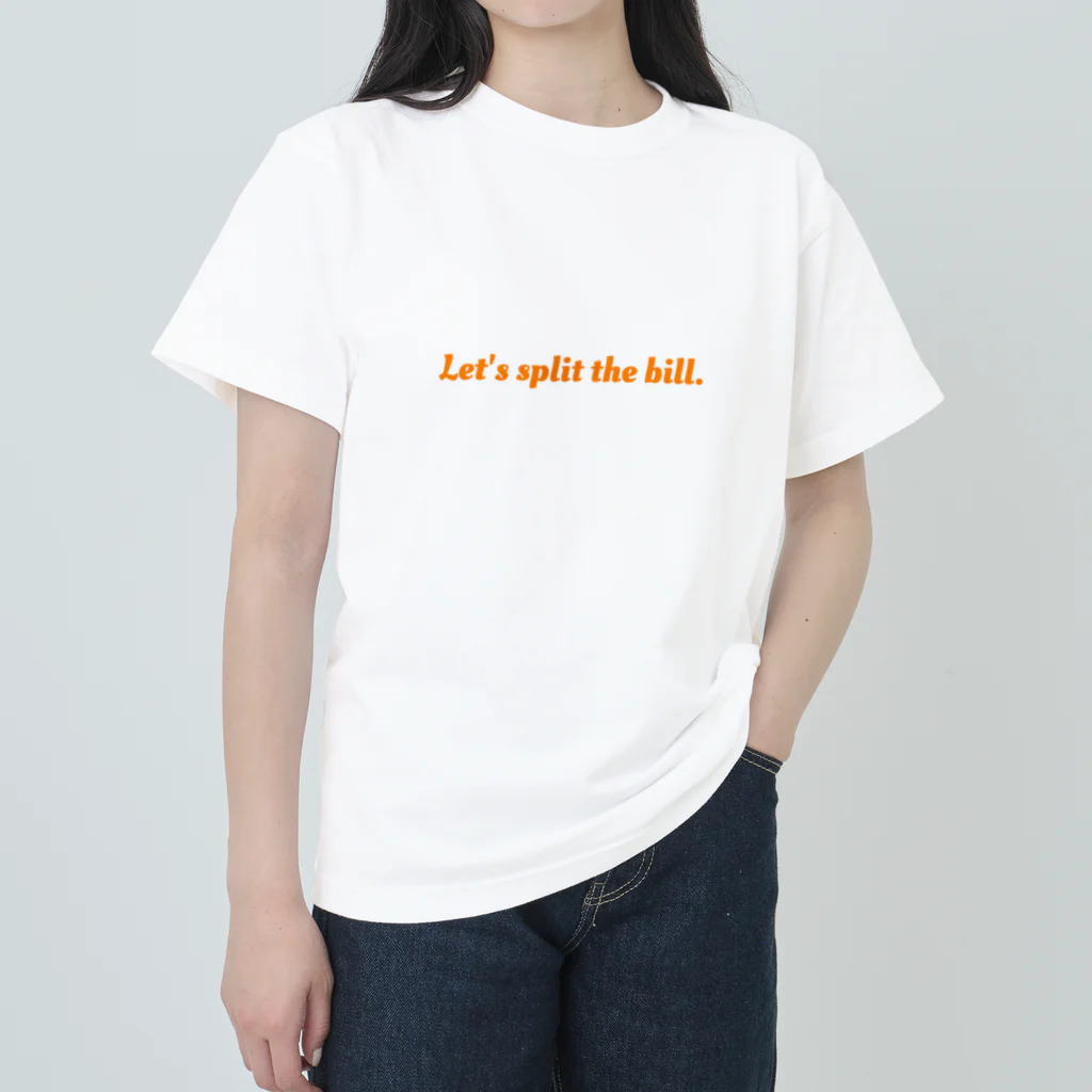 simpleple（しんぷるぷる）の「割り勘にしよ！」 ヘビーウェイトTシャツ