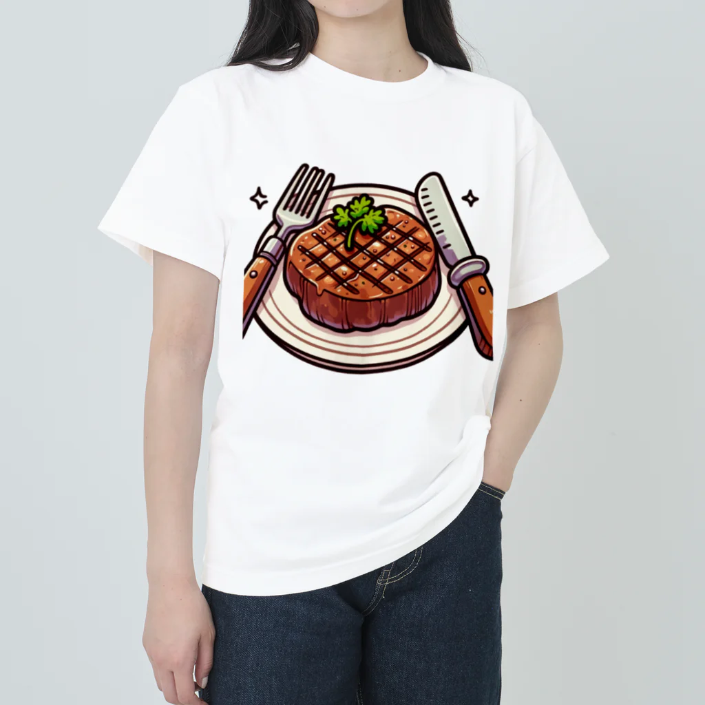 jojo-のステーキ ヘビーウェイトTシャツ