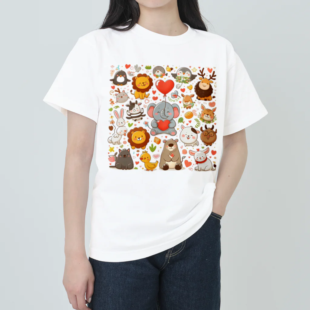 BlueSky77のふわもこハーモニー Heavyweight T-Shirt