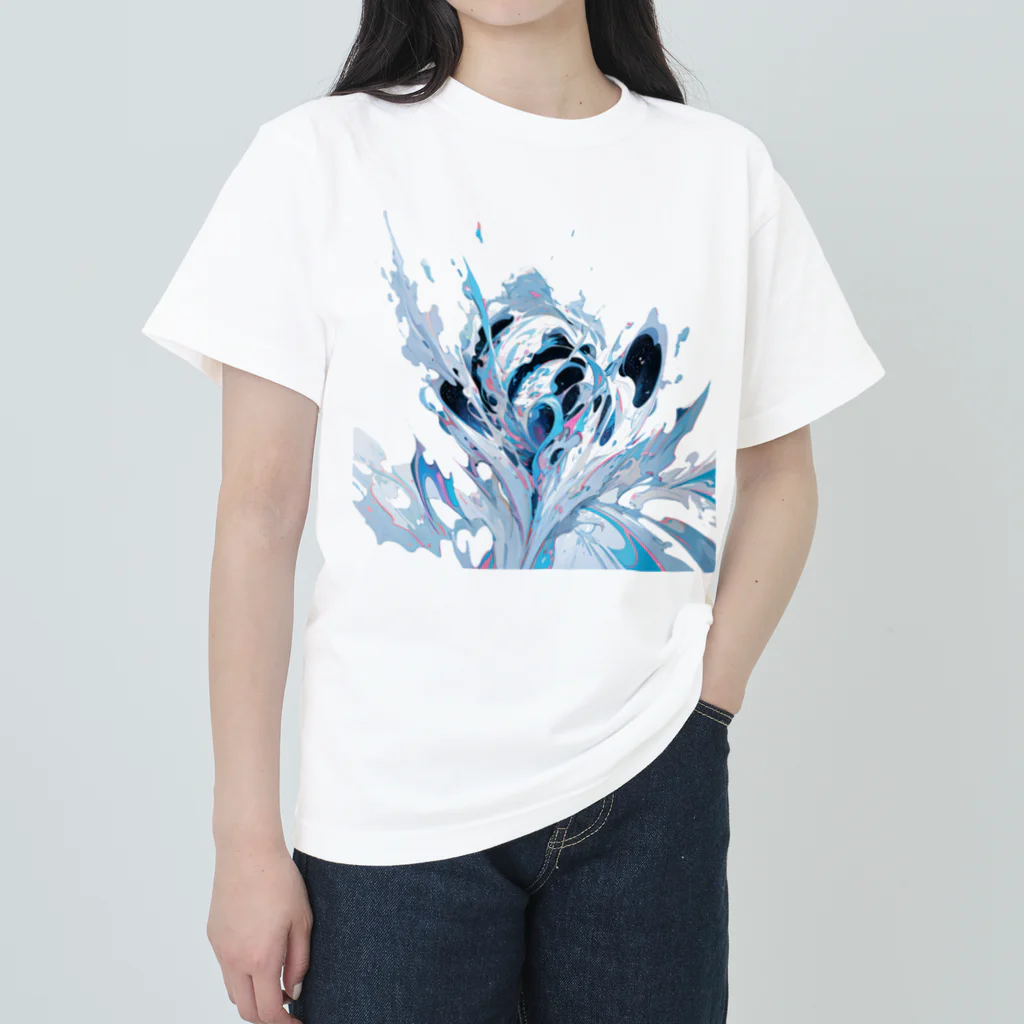レオレオレオのレオの抽象画アート ヘビーウェイトTシャツ