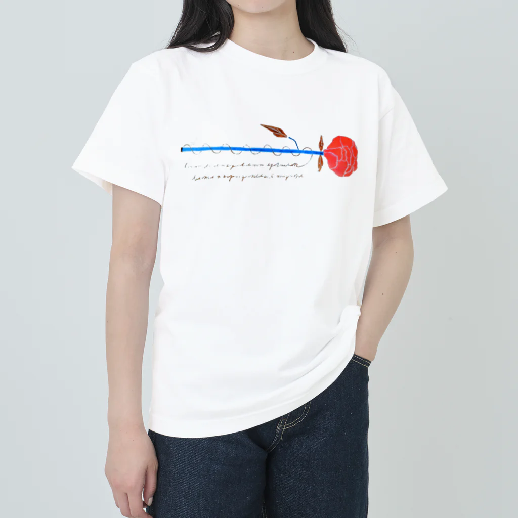 ENFAB DESIGN WORKSのレッドローズ Heavyweight T-Shirt