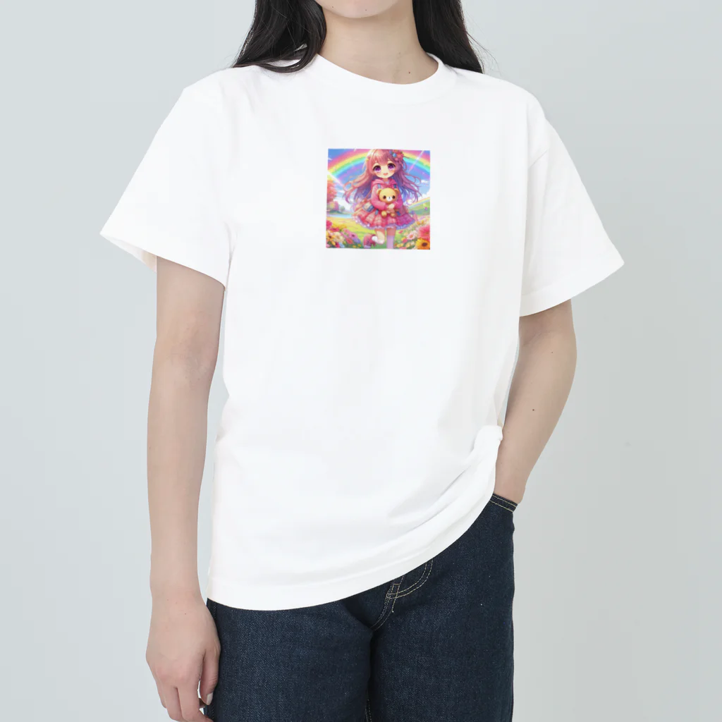 aaammmamのロリ　少女　ピンク髪 Heavyweight T-Shirt