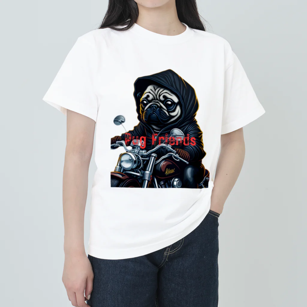 Pug Friendsのハーレー　PUGdogs ヘビーウェイトTシャツ