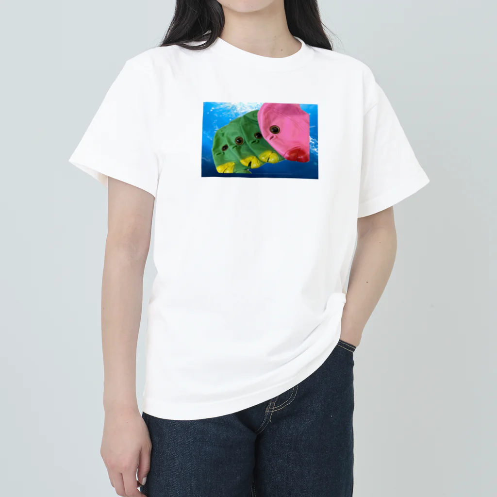 Hasegawa studio©︎の水面の半魚人たち ヘビーウェイトTシャツ