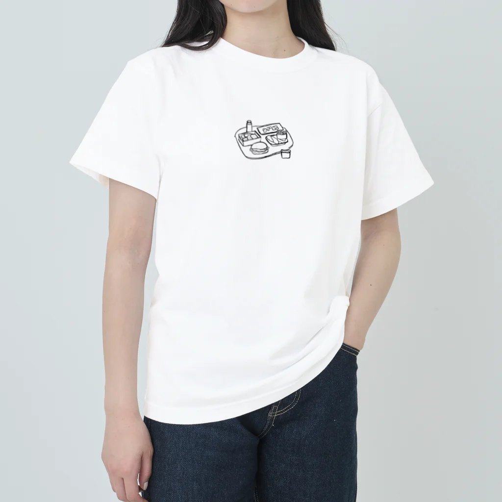 ⚪︎⚫︎❁ 茄子と菊 ❁⚫︎⚪︎の下手くそなランチ Heavyweight T-Shirt