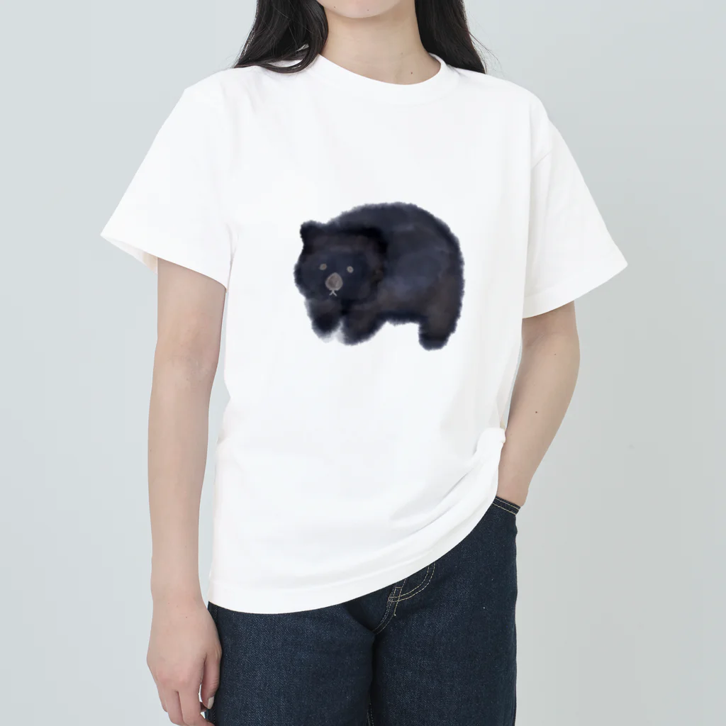 ゆきの絵です。のウォンバット Heavyweight T-Shirt