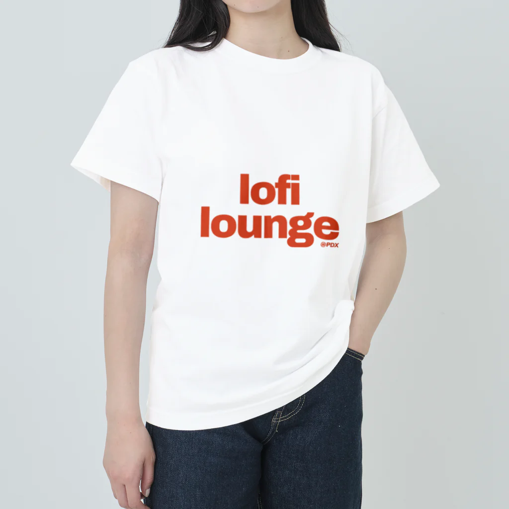 Lofi LoungeのLofi Lounge 赤 ヘビーウェイトTシャツ