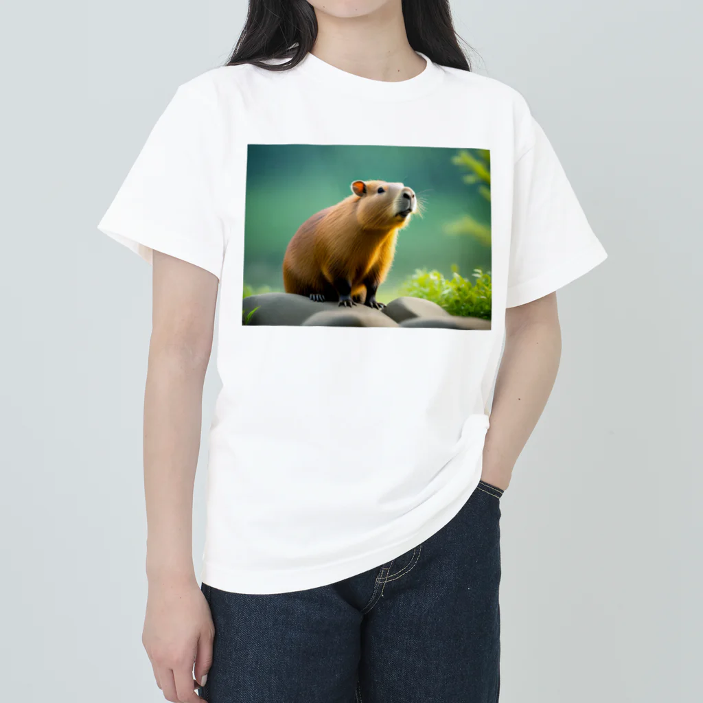 ジャパネットケフィアの可愛いカピバラ Heavyweight T-Shirt