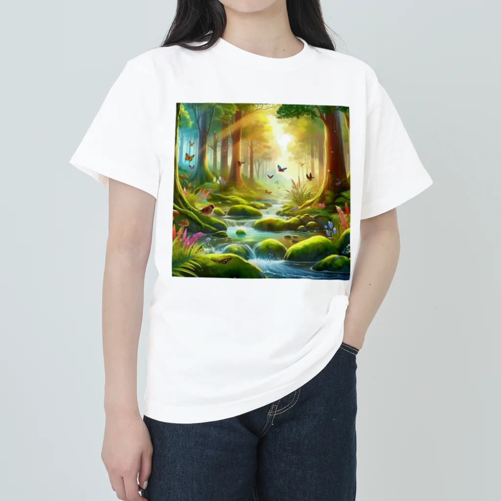 Rパンダ屋の「幻想的な森」グッズ ヘビーウェイトTシャツ