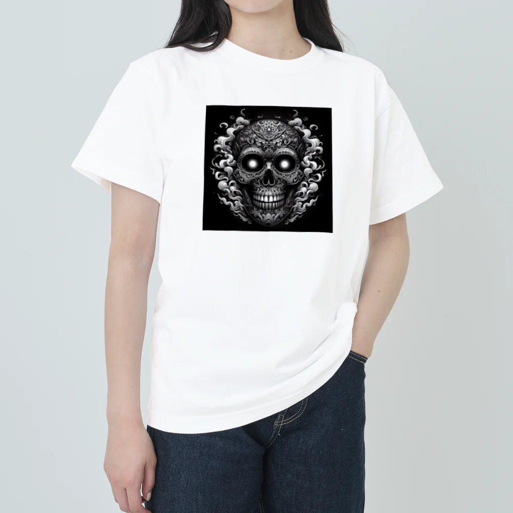 rinaPoohのドクロ Heavyweight T-Shirt