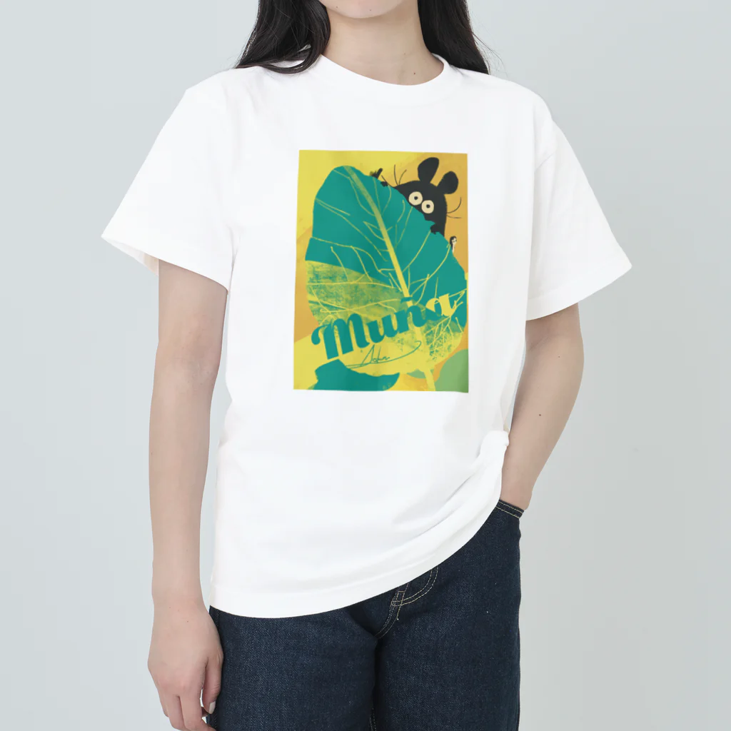 Líneas de aska “Askaの紙上絵”のMuña(ムーニャ) ヘビーウェイトTシャツ