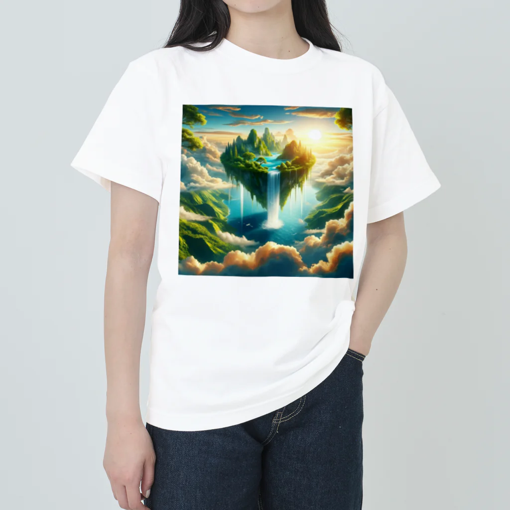 DQ9 TENSIの空高く浮かぶ伝説の島 ヘビーウェイトTシャツ