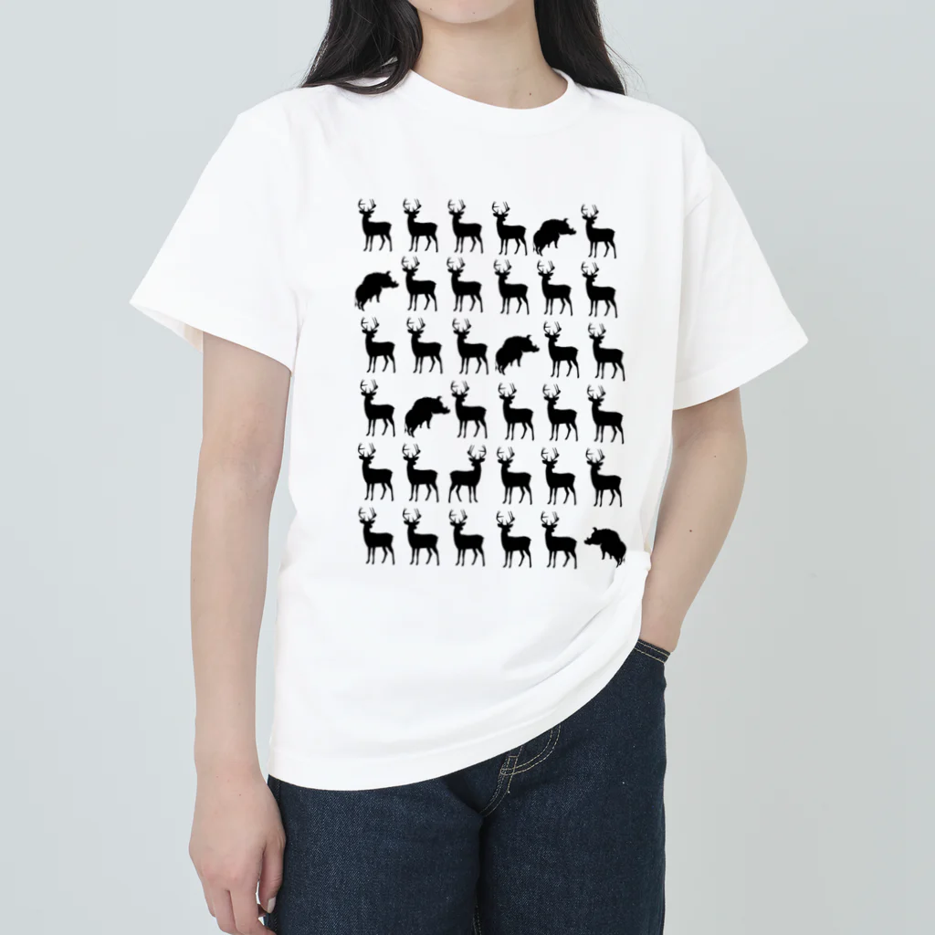 まさかりＳＨＯＰの鹿ときどき猪 Heavyweight T-Shirt