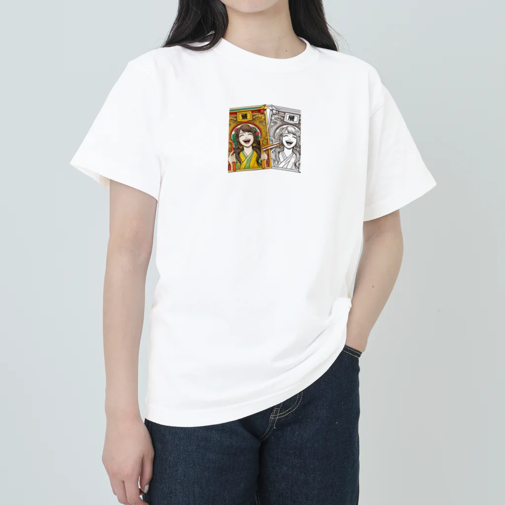 39キリリンの笑う門には福来る Heavyweight T-Shirt