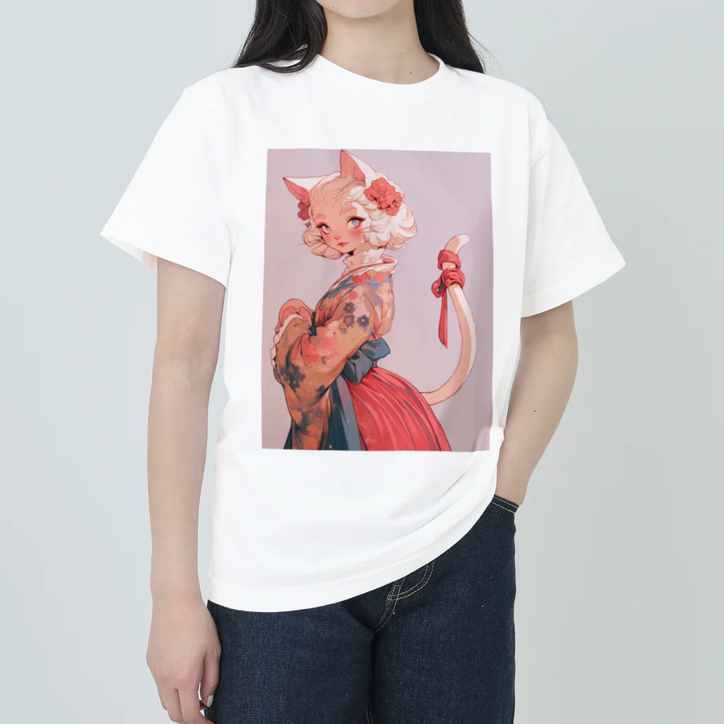 AQUAMETAVERSEの猫のファッションショー Heavyweight T-Shirt