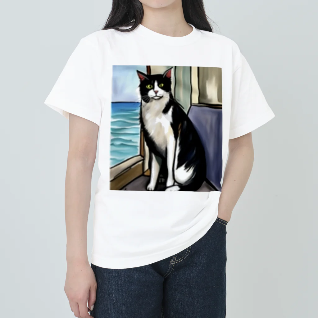 Ppit8の旅する猫 Heavyweight T-Shirt