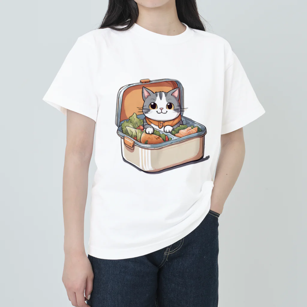 HIROYAN5935のキャットランチボックス ヘビーウェイトTシャツ