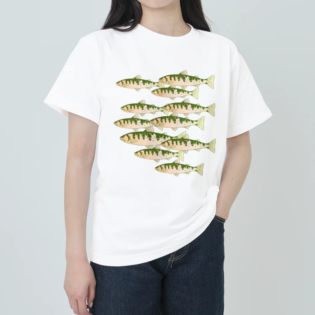 chicodeza by suzuriのヤマメの魚群 Heavyweight T-Shirt