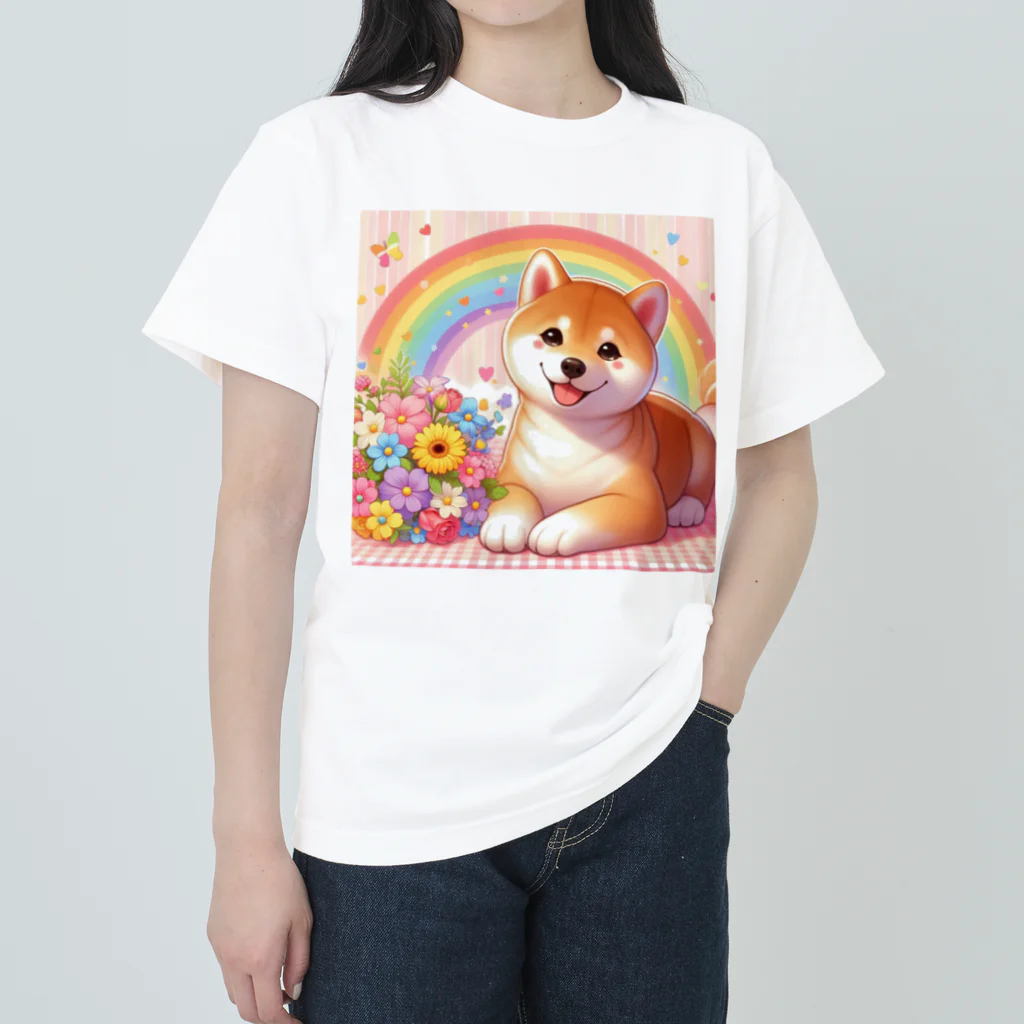 癒しのショップの夢の中の柴犬 Heavyweight T-Shirt