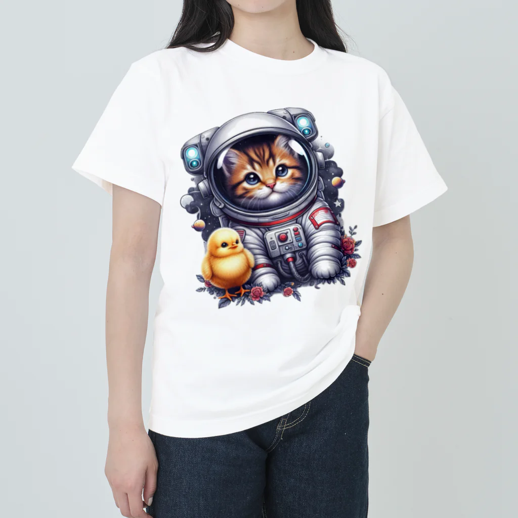 ichi_cocoの宇宙へお散歩 Heavyweight T-Shirt