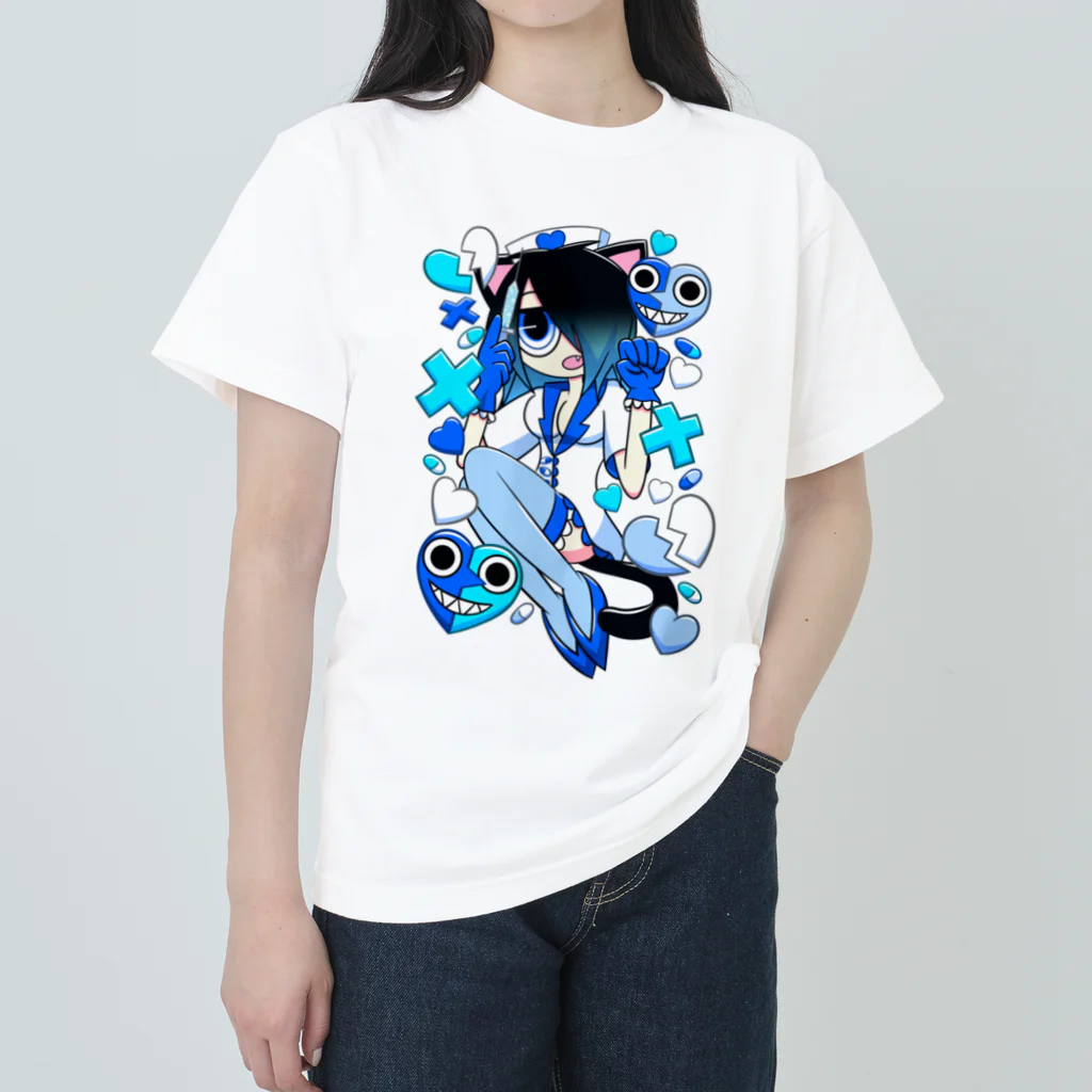 plplplanetのNURSE+CAT ヘビーウェイトTシャツ