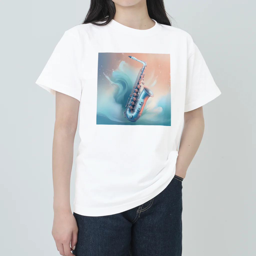 chan-takehaniのサファイアブルーの旋律 ヘビーウェイトTシャツ